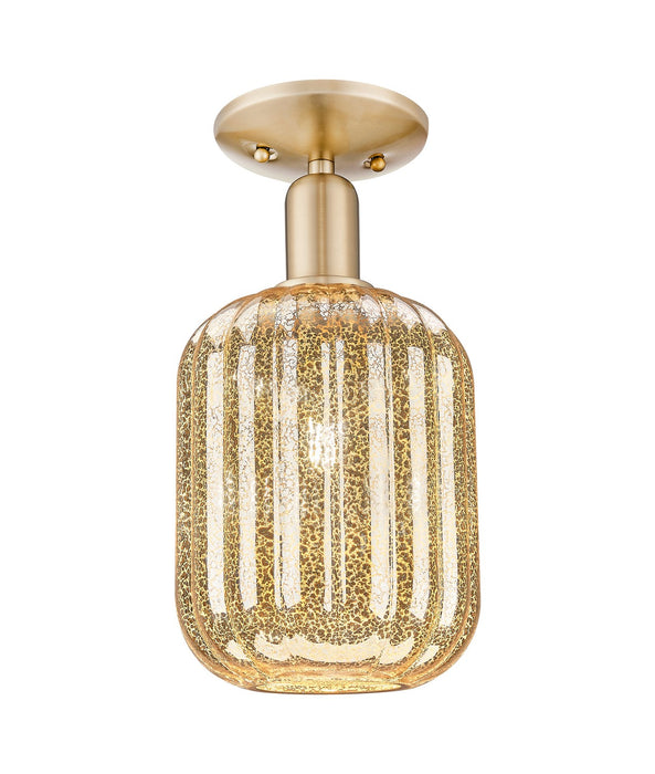Innovations 716-1C-CB-G460-7ME One Light Semi-Flush Mount, Champagne Bronze