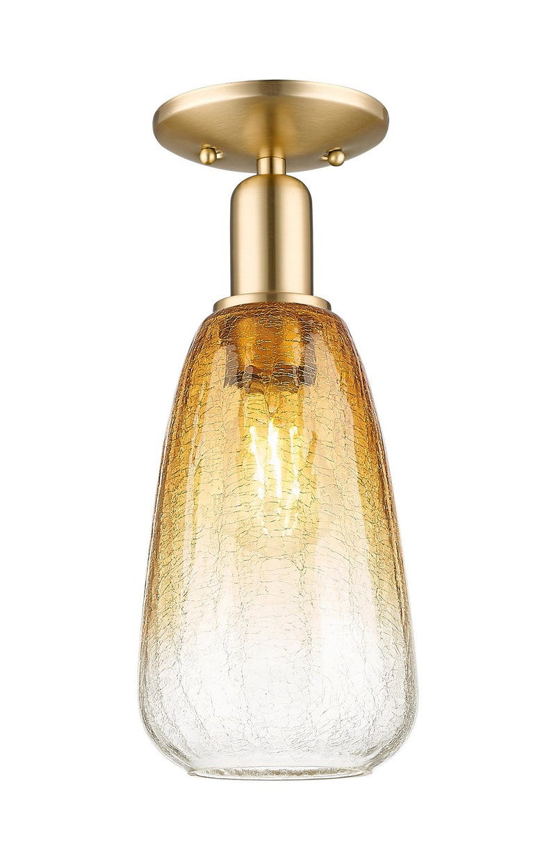 Innovations 716-1C-CB-G480-6AM One Light Semi-Flush Mount, Champagne Bronze
