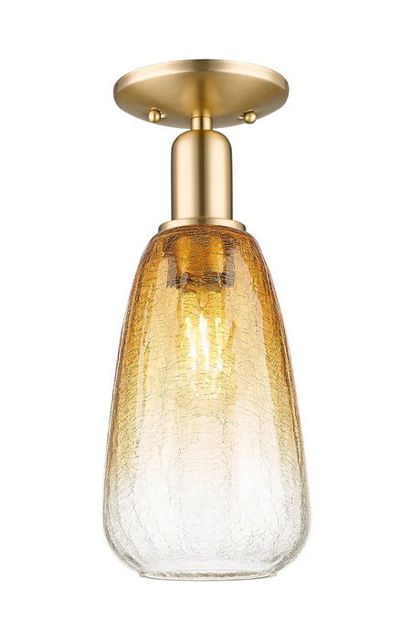 Innovations 716-1C-CB-G480-6AM One Light Semi-Flush Mount, Champagne Bronze