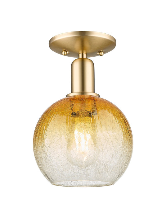 Innovations 716-1C-CB-G483-8AM One Light Semi-Flush Mount, Champagne Bronze