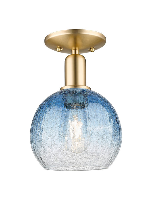 Innovations 716-1C-CB-G483-8SB One Light Semi-Flush Mount, Champagne Bronze