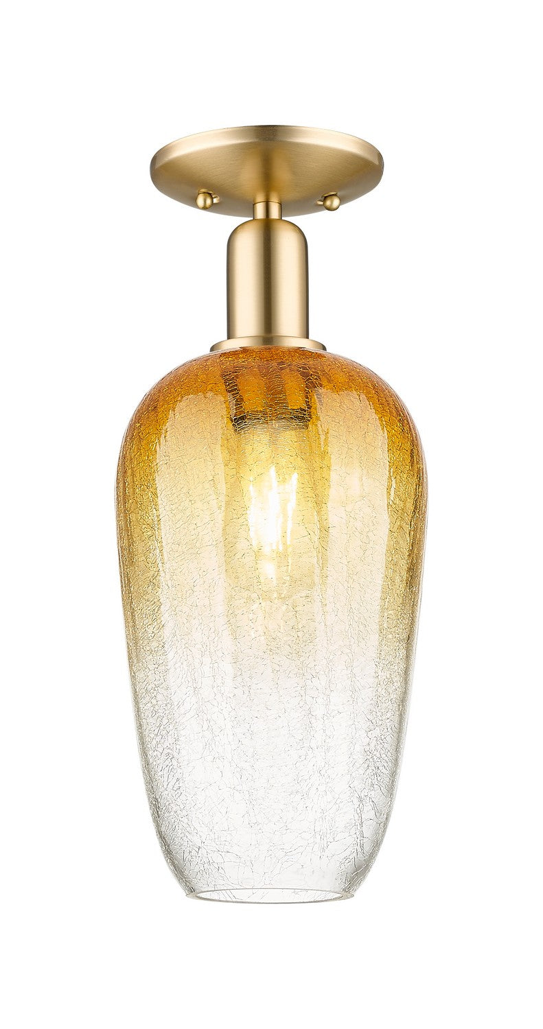 Innovations 716-1C-CB-G484-7AM One Light Semi-Flush Mount, Champagne Bronze