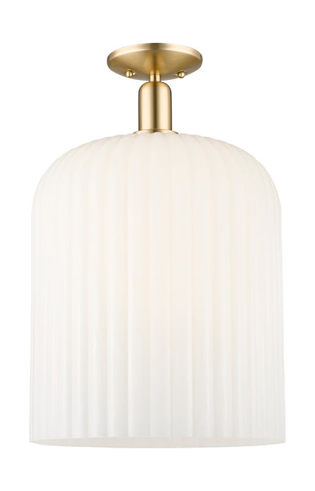 Innovations 716-1C-CB-G559-12GWH One Light Semi-Flush Mount, Champagne Bronze