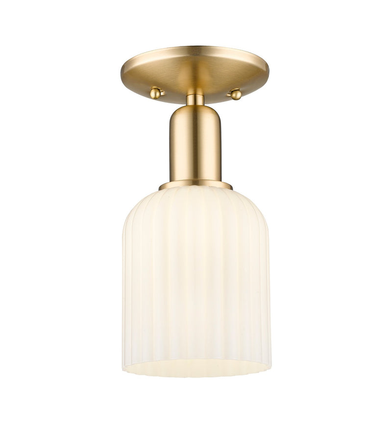Innovations 716-1C-CB-G559-5GWH One Light Semi-Flush Mount, Champagne Bronze