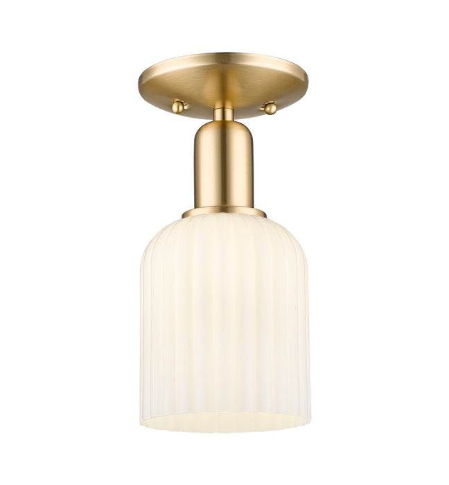 Innovations 716-1C-CB-G559-5GWH One Light Semi-Flush Mount, Champagne Bronze