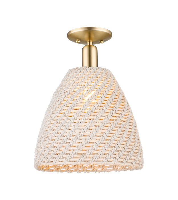 Innovations 716-1C-CB-NBD-12-NAT One Light Semi-Flush Mount, Brushed Champagne Bronze
