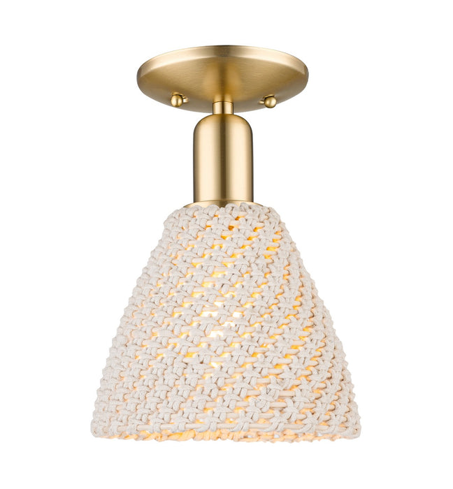 Innovations 716-1C-CB-NBD-75-NAT One Light Semi-Flush Mount, Brushed Champagne Bronze