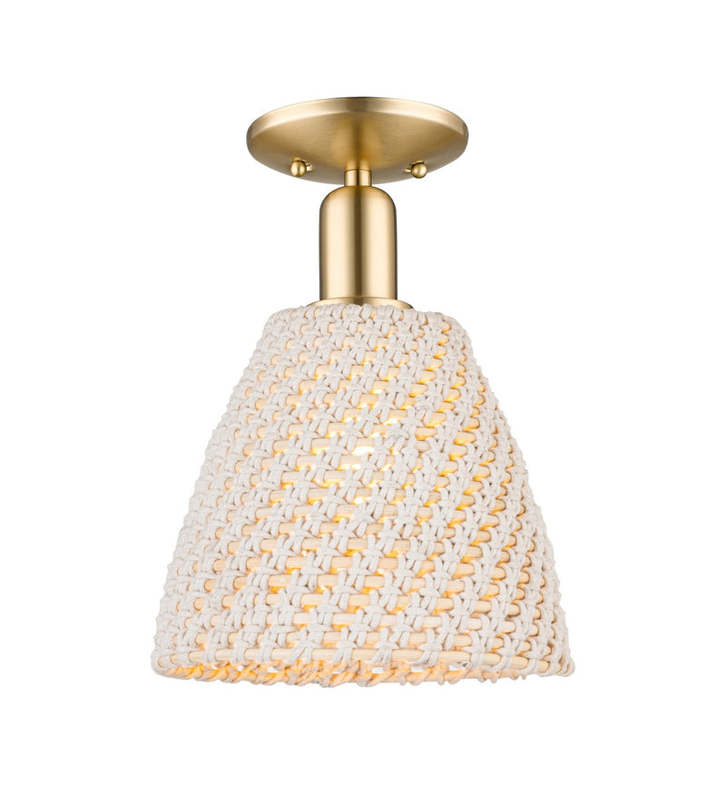 Innovations 716-1C-CB-NBD-9-NAT One Light Semi-Flush Mount, Brushed Champagne Bronze