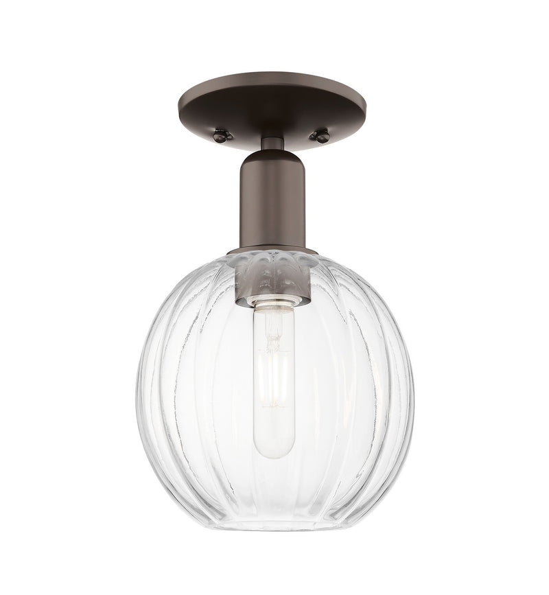 Innovations 716-1C-OB-G458-7CL One Light Semi-Flush Mount, Oil Rubbed Bronze