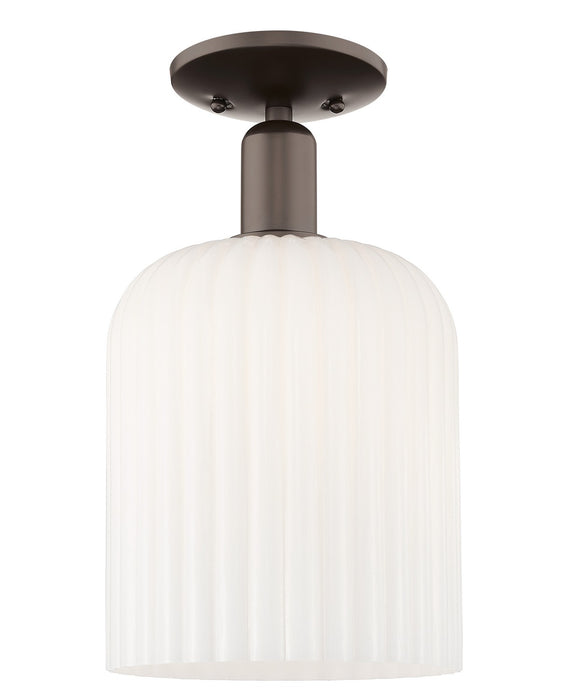 Innovations 716-1C-OB-G559-8GWH One Light Semi-Flush Mount, Oil Rubbed Bronze