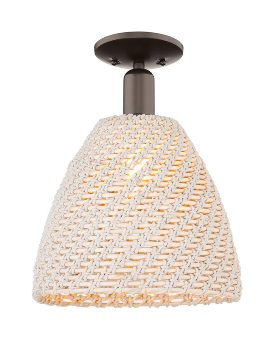 Innovations 716-1C-OB-NBD-12-NAT One Light Semi-Flush Mount, Oil Rubbed Bronze
