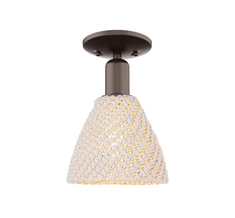Innovations 716-1C-OB-NBD-75-NAT One Light Semi-Flush Mount, Oil Rubbed Bronze