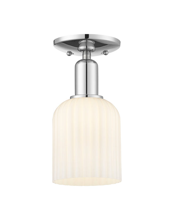 Innovations 716-1C-PC-G559-5GWH One Light Semi-Flush Mount, Polished Chrome