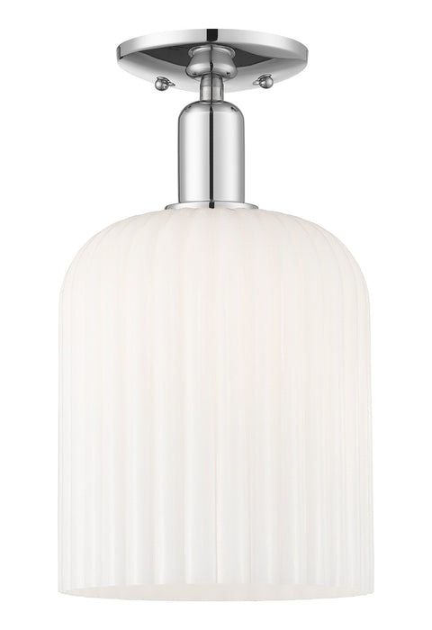 Innovations 716-1C-PC-G559-8GWH One Light Semi-Flush Mount, Polished Chrome