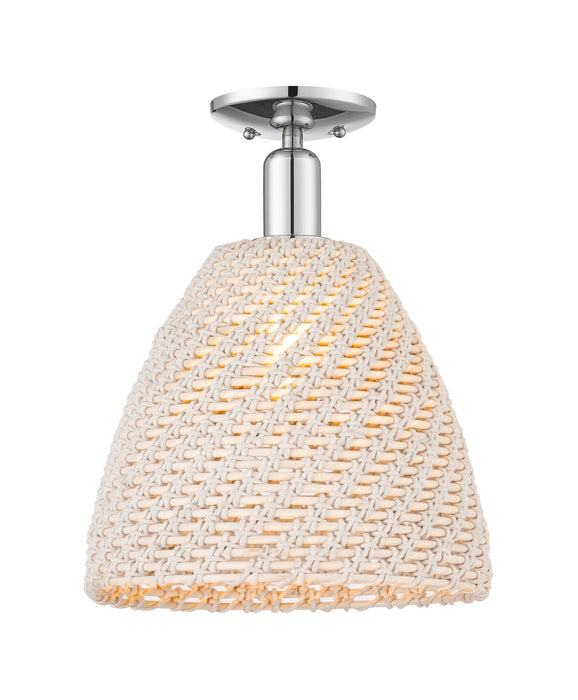 Innovations 716-1C-PC-NBD-12-NAT One Light Semi-Flush Mount, Polished Chrome