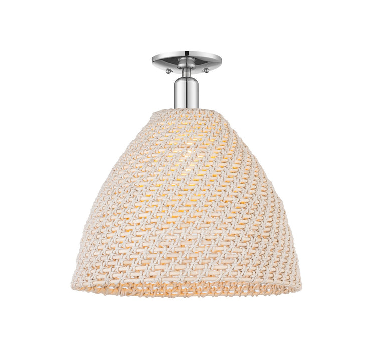 Innovations 716-1C-PC-NBD-16-NAT One Light Semi-Flush Mount, Polished Chrome