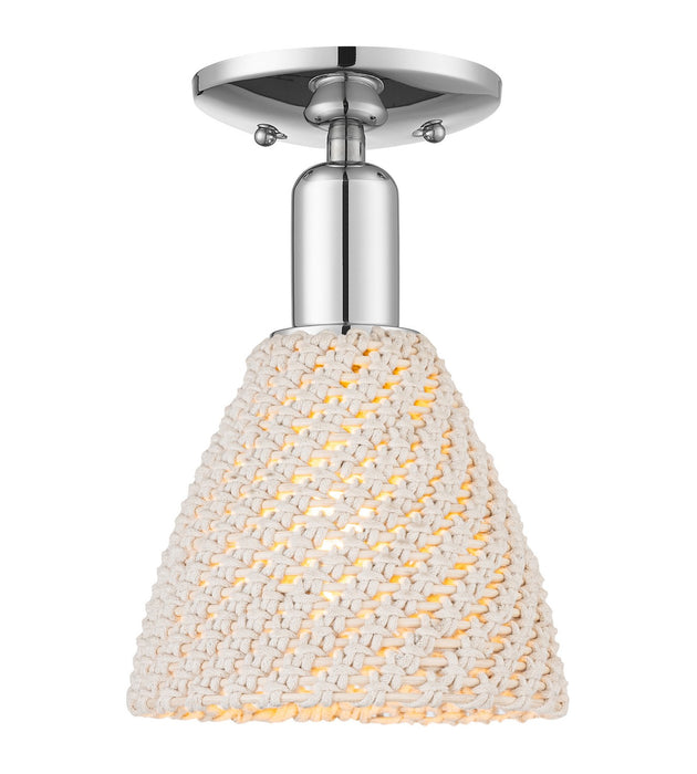 Innovations 716-1C-PC-NBD-75-NAT One Light Semi-Flush Mount, Polished Chrome