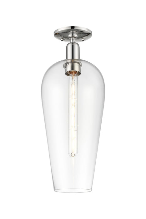 Innovations 716-1C-PN-G456-8CL One Light Semi-Flush Mount, Polished Nickel