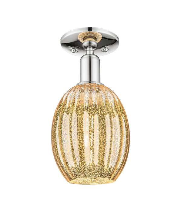 Innovations 716-1C-PN-G459-6ME One Light Semi-Flush Mount, Polished Nickel