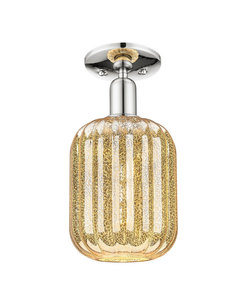 Innovations 716-1C-PN-G460-7ME One Light Semi-Flush Mount, Polished Nickel