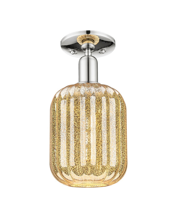 Innovations 716-1C-PN-G460-7ME One Light Semi-Flush Mount, Polished Nickel
