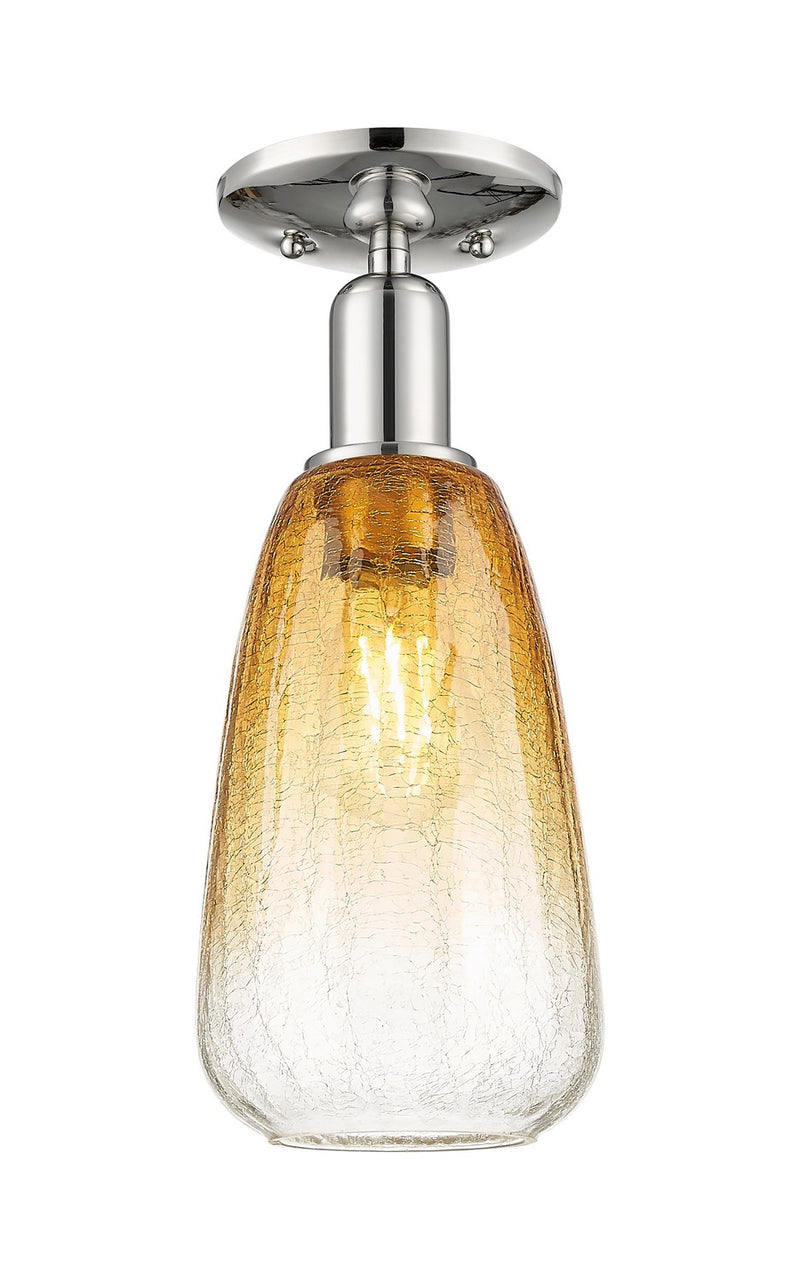 Innovations 716-1C-PN-G480-6AM One Light Semi-Flush Mount, Polished Nickel