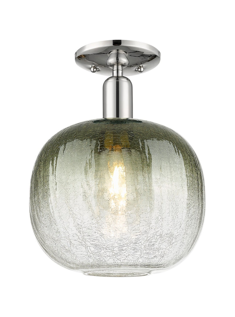 Innovations 716-1C-PN-G481-10SL One Light Semi-Flush Mount, Polished Nickel