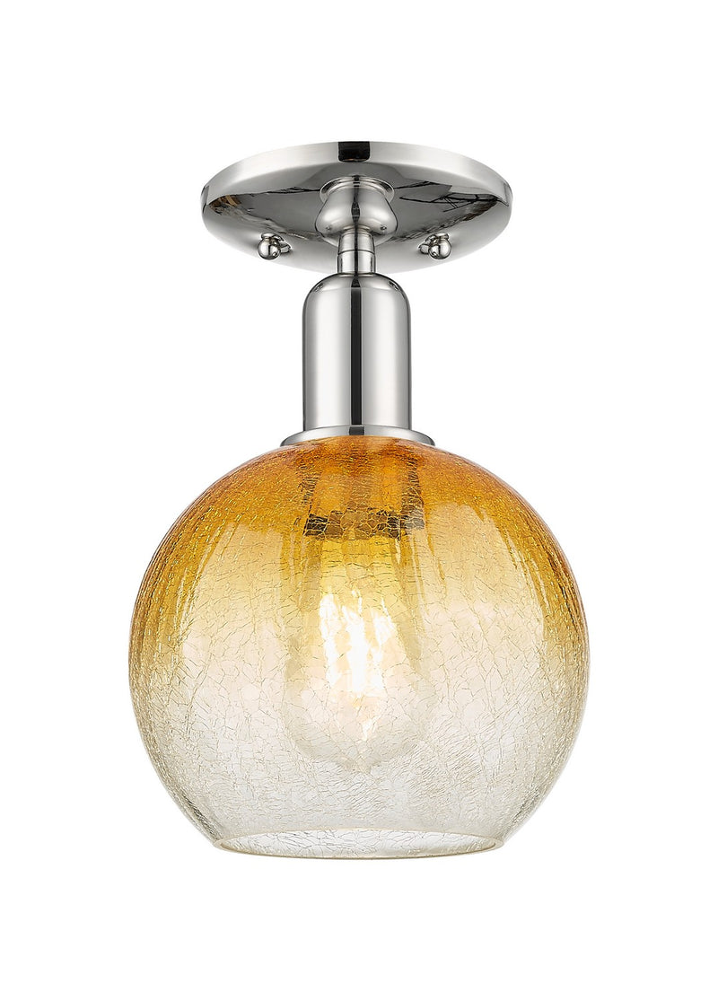 Innovations 716-1C-PN-G483-8AM One Light Semi-Flush Mount, Polished Nickel