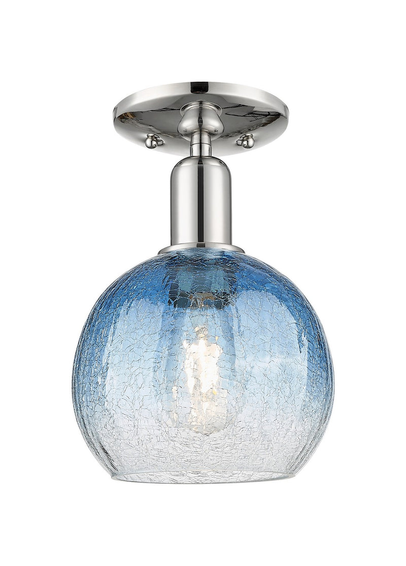 Innovations 716-1C-PN-G483-8SB One Light Semi-Flush Mount, Polished Nickel