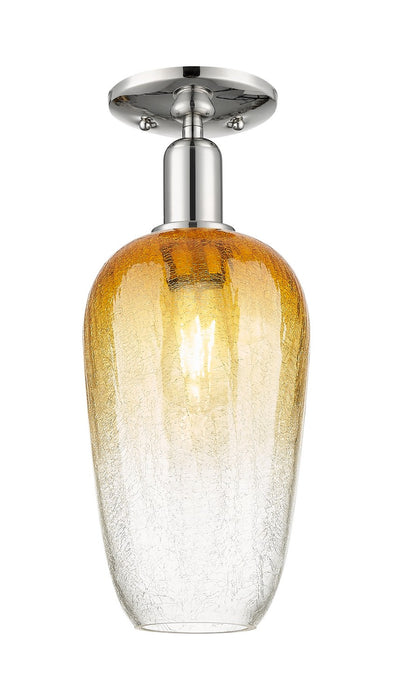 Innovations 716-1C-PN-G484-7AM One Light Semi-Flush Mount, Polished Nickel