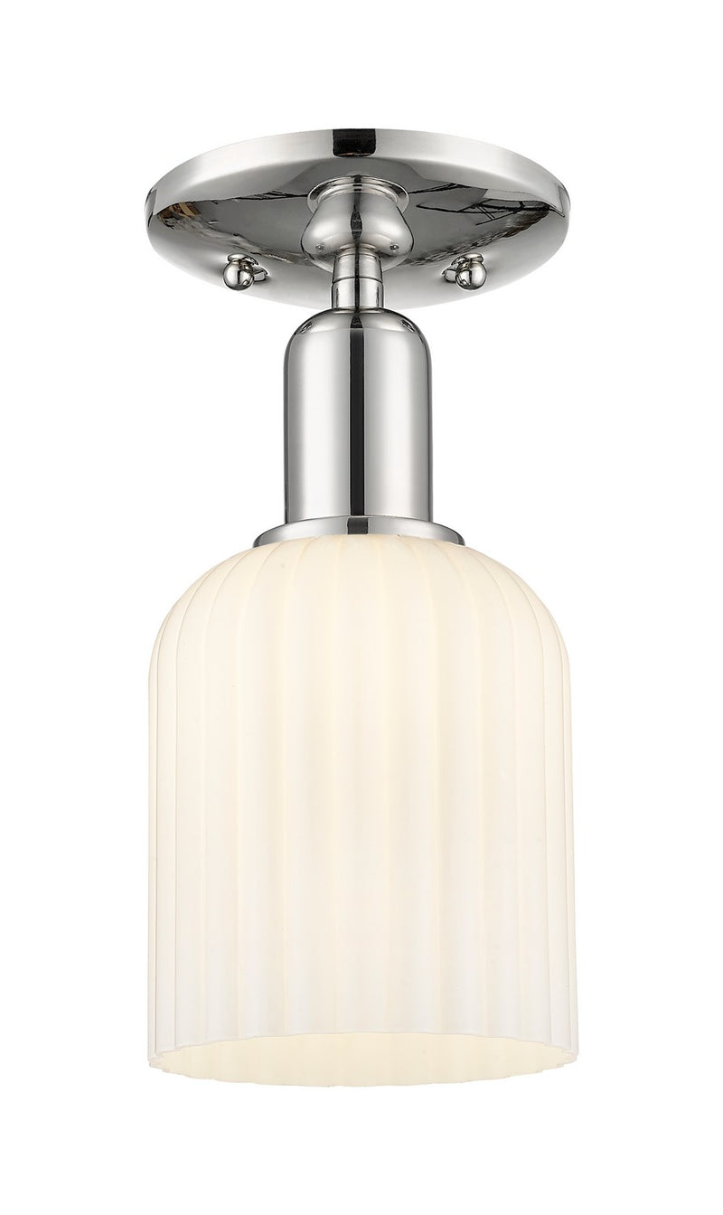 Innovations 716-1C-PN-G559-5GWH One Light Semi-Flush Mount, Polished Nickel