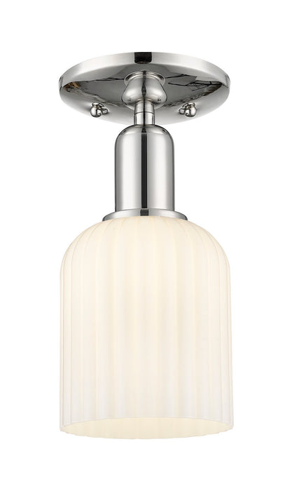 Innovations 716-1C-PN-G559-5GWH One Light Semi-Flush Mount, Polished Nickel