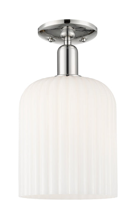 Innovations 716-1C-PN-G559-8GWH One Light Semi-Flush Mount, Polished Nickel