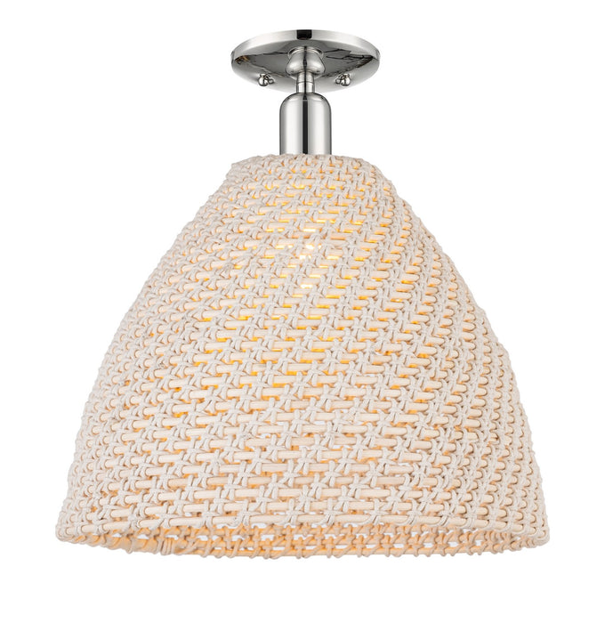 Innovations 716-1C-PN-NBD-16-NAT One Light Semi-Flush Mount, Polished Nickel