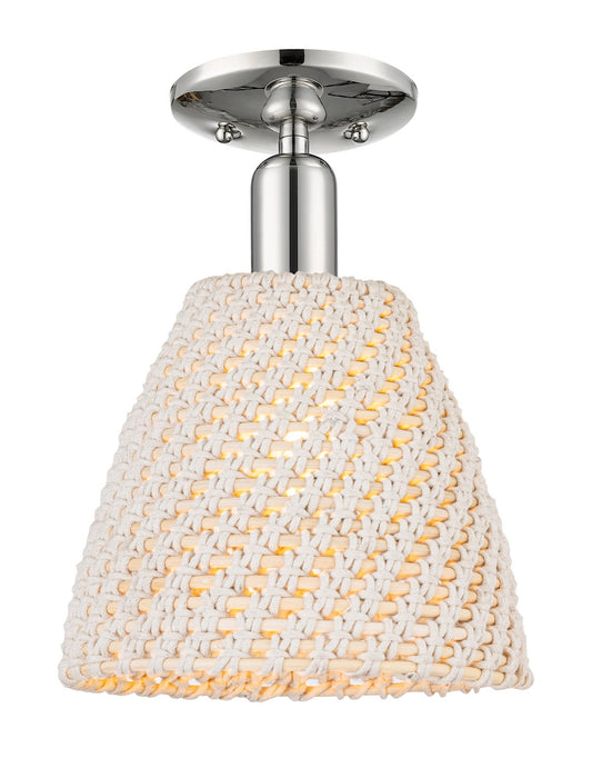 Innovations 716-1C-PN-NBD-9-NAT One Light Semi-Flush Mount, Polished Nickel