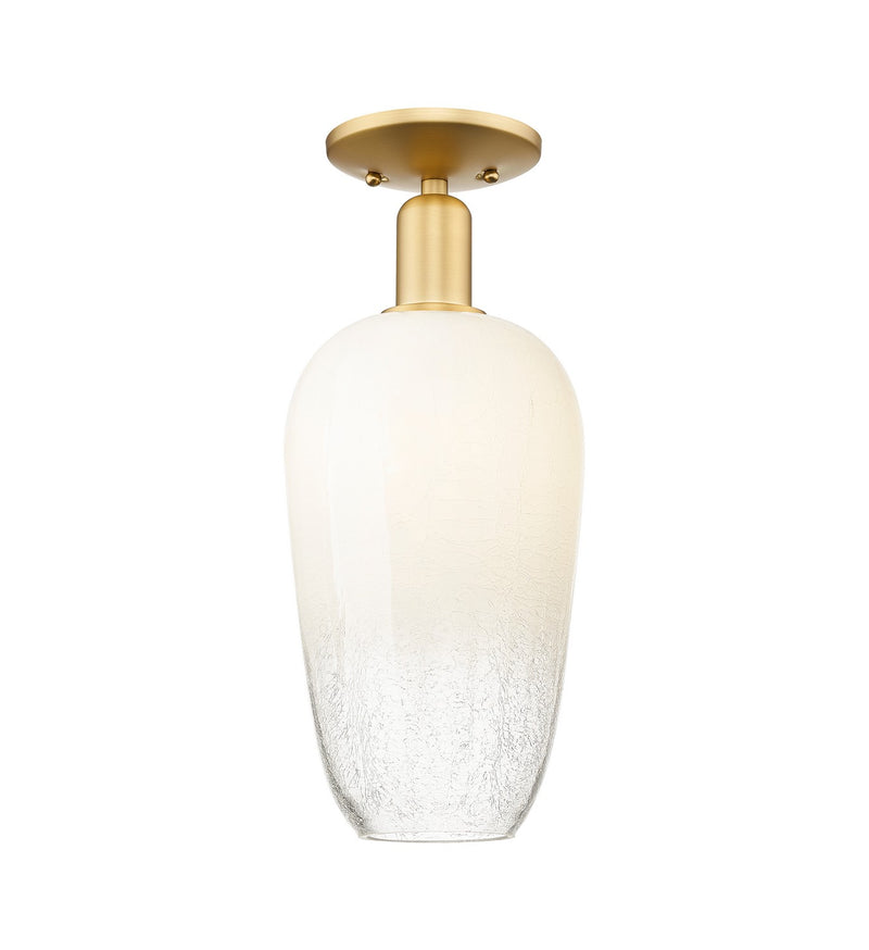 Innovations 716-1C-SG-G484-7OP One Light Semi-Flush Mount, Satin Gold