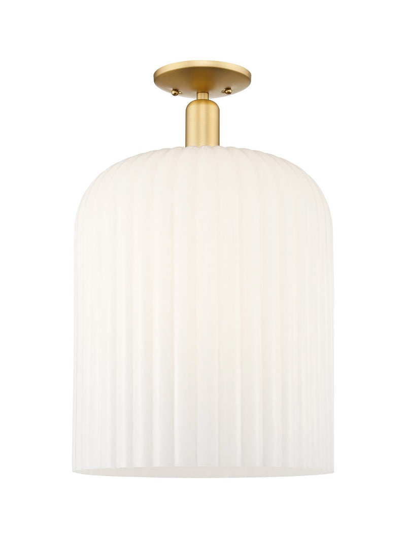 Innovations 716-1C-SG-G559-12GWH One Light Semi-Flush Mount, Satin Gold