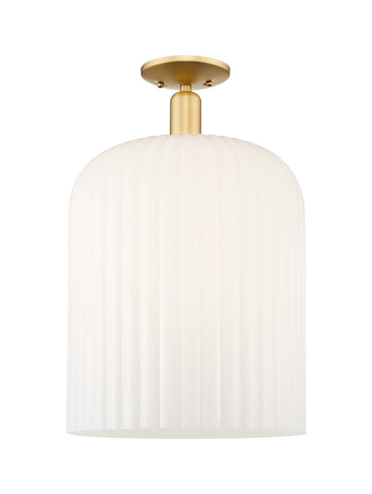 Innovations 716-1C-SG-G559-12GWH One Light Semi-Flush Mount, Satin Gold