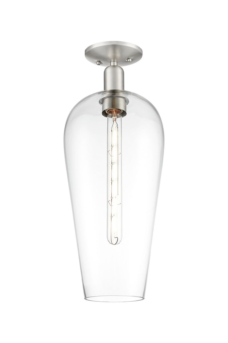 Innovations 716-1C-SN-G456-8CL One Light Semi-Flush Mount, Brushed Satin Nickel