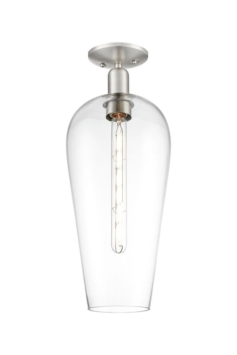 Innovations 716-1C-SN-G456-8CL One Light Semi-Flush Mount, Brushed Satin Nickel