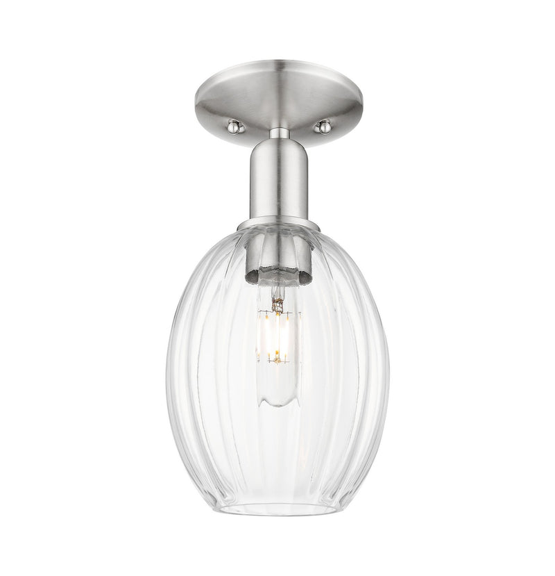 Innovations 716-1C-SN-G459-6CL One Light Semi-Flush Mount, Brushed Satin Nickel