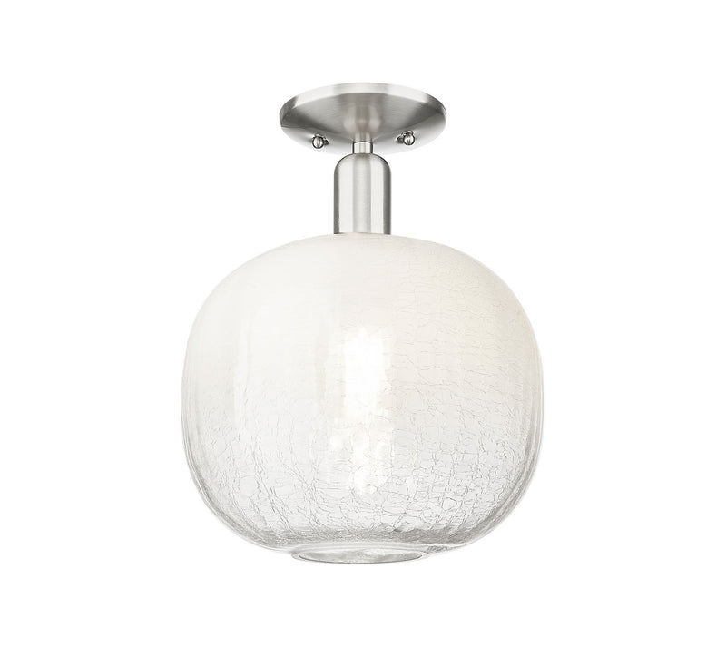 Innovations 716-1C-SN-G481-10OP One Light Semi-Flush Mount, Brushed Satin Nickel