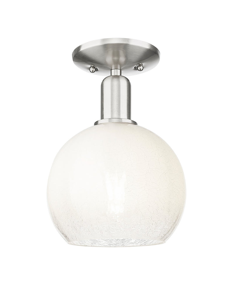 Innovations 716-1C-SN-G483-8OP One Light Semi-Flush Mount, Brushed Satin Nickel