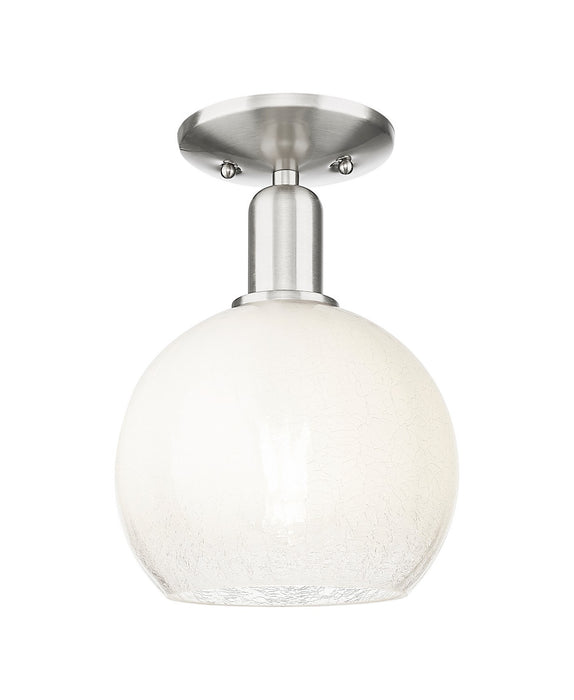 Innovations 716-1C-SN-G483-8OP One Light Semi-Flush Mount, Brushed Satin Nickel