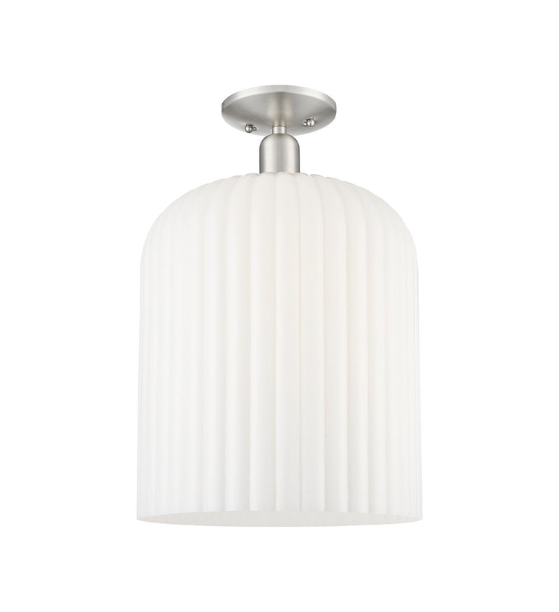 Innovations 716-1C-SN-G559-12GWH One Light Semi-Flush Mount, Brushed Satin Nickel