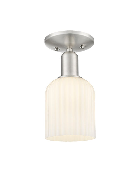 Innovations 716-1C-SN-G559-5GWH One Light Semi-Flush Mount, Brushed Satin Nickel