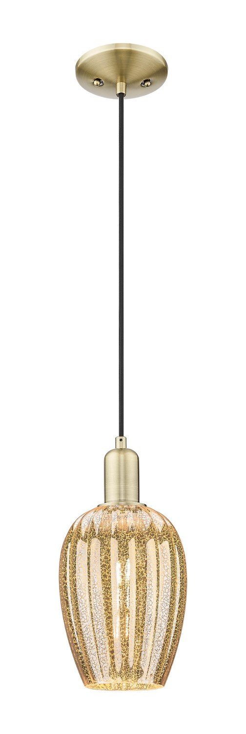 Innovations 716-1P-AB-G457-6ME One Light Pendant, Antique Brass