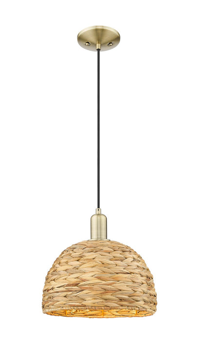 Innovations 716-1P-AB-NBD-12-NAT One Light Pendant, Antique Brass