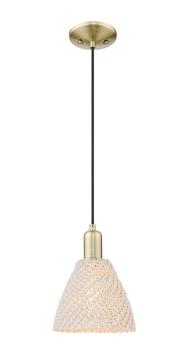 Innovations 716-1P-AB-NBD-75-NAT One Light Pendant, Antique Brass