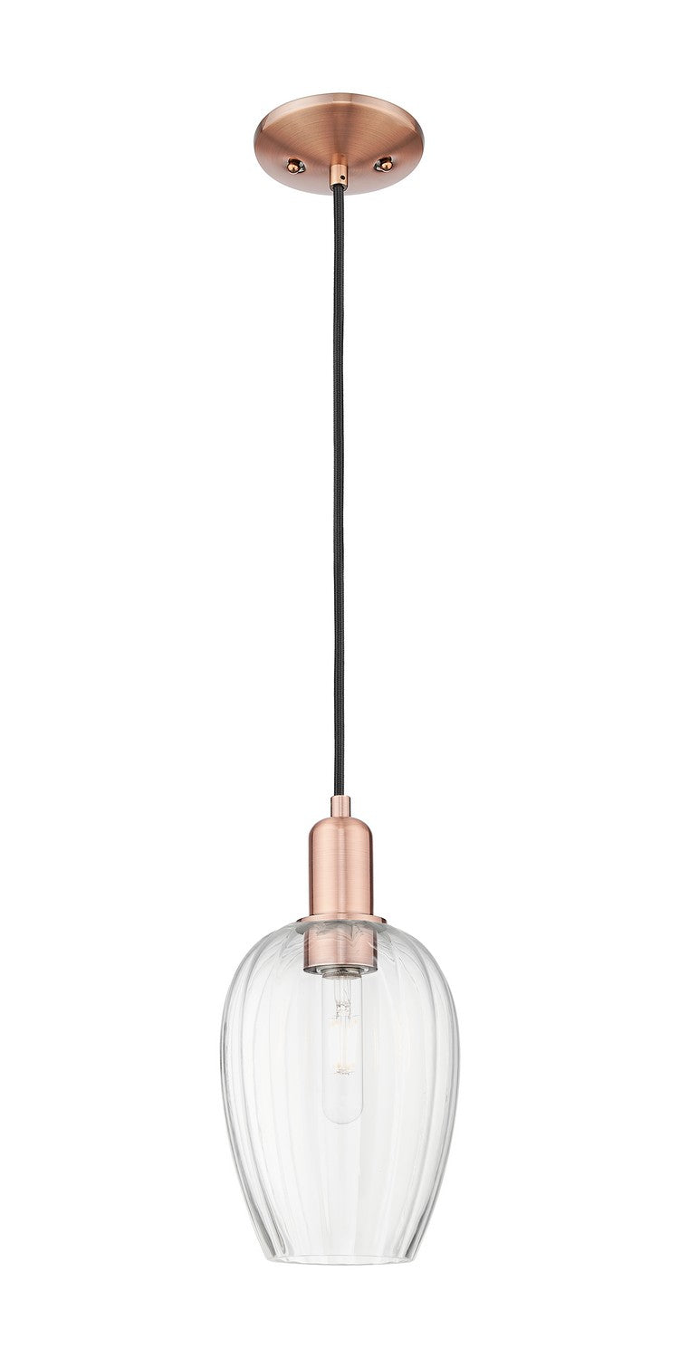 Innovations 716-1P-AC-G457-6CL One Light Pendant, Antique Copper